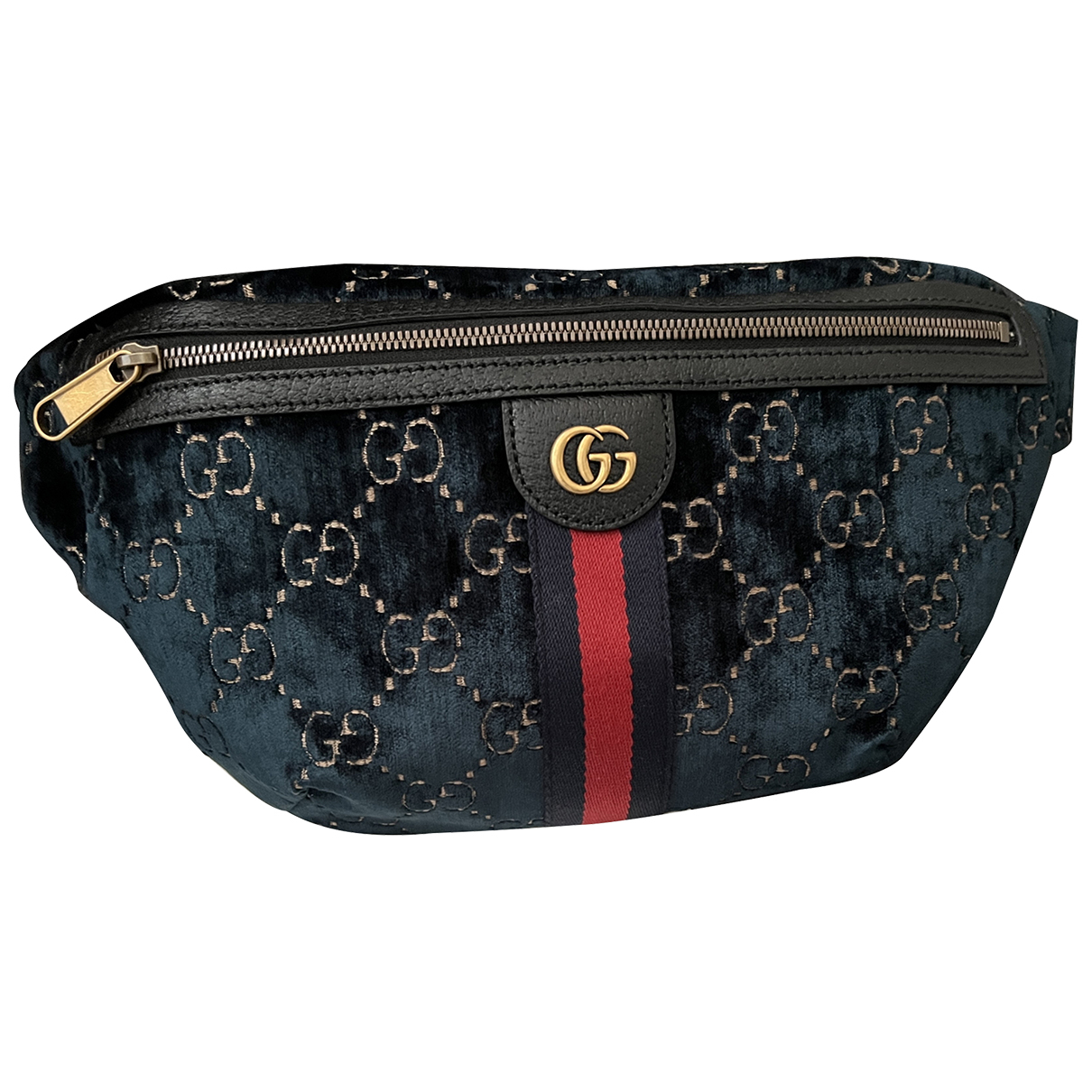 Velvet belt bag Gucci Blue in Velvet 